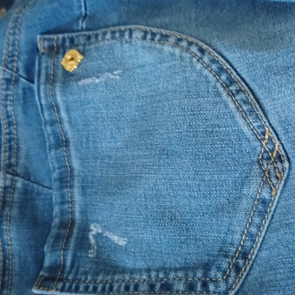 Democracy Distressed Blue Ankle Jeans Sz.10P. W.30".R.10". L.24" - Picture 5 of 7